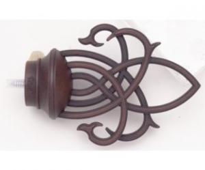 Interlace Finial With Plug - 777 - Rust